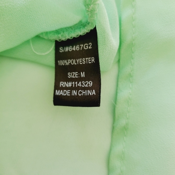 1209 * Poetry Sheer Sleeveless Top Mint Green Size M - Picture 4 of 7